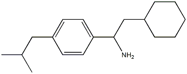 2-cyclohexyl-1-[4-(2-methylpropyl)phenyl]ethan-1-amine 구조식 이미지