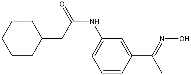 2-cyclohexyl-N-{3-[1-(hydroxyimino)ethyl]phenyl}acetamide Structure