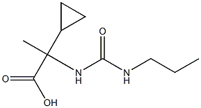 2-cyclopropyl-2-{[(propylamino)carbonyl]amino}propanoic acid 구조식 이미지