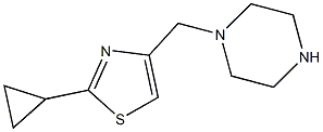 2-cyclopropyl-4-(piperazin-1-ylmethyl)-1,3-thiazole 구조식 이미지
