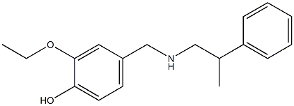 2-ethoxy-4-{[(2-phenylpropyl)amino]methyl}phenol Structure