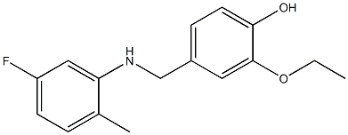 2-ethoxy-4-{[(5-fluoro-2-methylphenyl)amino]methyl}phenol 구조식 이미지