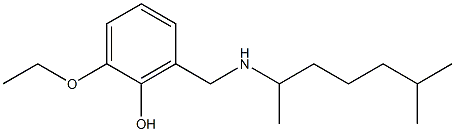 2-ethoxy-6-{[(6-methylheptan-2-yl)amino]methyl}phenol 구조식 이미지