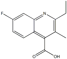 2-ethyl-7-fluoro-3-methylquinoline-4-carboxylic acid 구조식 이미지