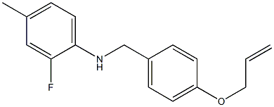 2-fluoro-4-methyl-N-{[4-(prop-2-en-1-yloxy)phenyl]methyl}aniline 구조식 이미지