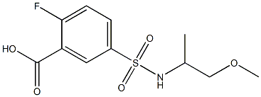 2-fluoro-5-[(1-methoxypropan-2-yl)sulfamoyl]benzoic acid 구조식 이미지
