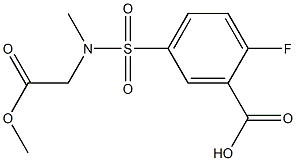 2-fluoro-5-[(2-methoxy-2-oxoethyl)(methyl)sulfamoyl]benzoic acid 구조식 이미지