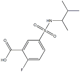 2-fluoro-5-[(3-methylbutan-2-yl)sulfamoyl]benzoic acid Structure