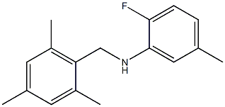 2-fluoro-5-methyl-N-[(2,4,6-trimethylphenyl)methyl]aniline Structure