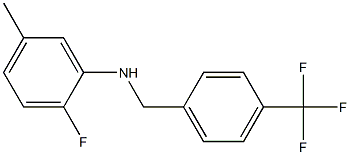 2-fluoro-5-methyl-N-{[4-(trifluoromethyl)phenyl]methyl}aniline Structure