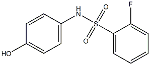 2-fluoro-N-(4-hydroxyphenyl)benzene-1-sulfonamide 구조식 이미지