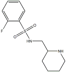 2-fluoro-N-(piperidin-2-ylmethyl)benzene-1-sulfonamide Structure
