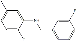 2-fluoro-N-[(3-fluorophenyl)methyl]-5-methylaniline Structure