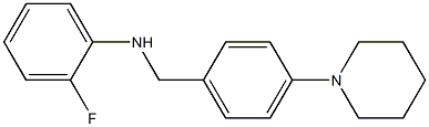 2-fluoro-N-{[4-(piperidin-1-yl)phenyl]methyl}aniline Structure