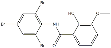 2-hydroxy-3-methoxy-N-(2,4,6-tribromophenyl)benzamide Structure