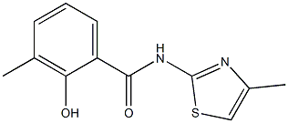 2-hydroxy-3-methyl-N-(4-methyl-1,3-thiazol-2-yl)benzamide Structure