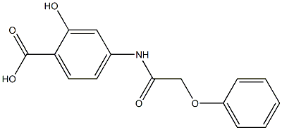 2-hydroxy-4-(2-phenoxyacetamido)benzoic acid 구조식 이미지