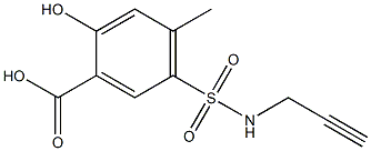 2-hydroxy-4-methyl-5-(prop-2-yn-1-ylsulfamoyl)benzoic acid Structure