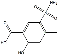 2-hydroxy-4-methyl-5-sulfamoylbenzoic acid Structure