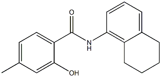 2-hydroxy-4-methyl-N-(5,6,7,8-tetrahydronaphthalen-1-yl)benzamide 구조식 이미지