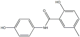 2-hydroxy-N-(4-hydroxyphenyl)-5-methylbenzamide 구조식 이미지