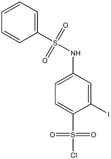 2-iodo-4-[(phenylsulfonyl)amino]benzenesulfonyl chloride 구조식 이미지