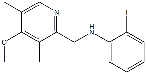 2-iodo-N-[(4-methoxy-3,5-dimethylpyridin-2-yl)methyl]aniline 구조식 이미지