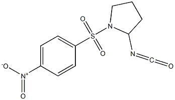 2-isocyanato-1-[(4-nitrophenyl)sulfonyl]pyrrolidine 구조식 이미지