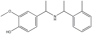 2-methoxy-4-(1-{[1-(2-methylphenyl)ethyl]amino}ethyl)phenol Structure