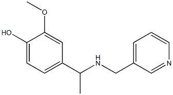 2-methoxy-4-{1-[(pyridin-3-ylmethyl)amino]ethyl}phenol 구조식 이미지