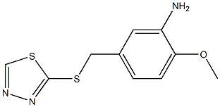 2-methoxy-5-[(1,3,4-thiadiazol-2-ylsulfanyl)methyl]aniline 구조식 이미지