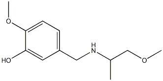 2-methoxy-5-{[(1-methoxypropan-2-yl)amino]methyl}phenol Structure