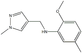 2-methoxy-5-methyl-N-[(1-methyl-1H-pyrazol-4-yl)methyl]aniline 구조식 이미지