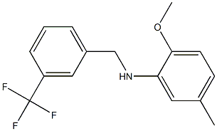 2-methoxy-5-methyl-N-{[3-(trifluoromethyl)phenyl]methyl}aniline 구조식 이미지