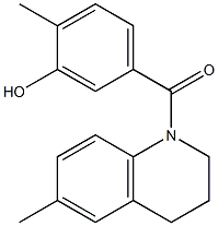 2-methyl-5-[(6-methyl-1,2,3,4-tetrahydroquinolin-1-yl)carbonyl]phenol Structure