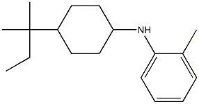 2-methyl-N-[4-(2-methylbutan-2-yl)cyclohexyl]aniline 구조식 이미지