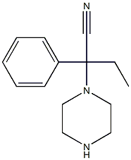 2-phenyl-2-(piperazin-1-yl)butanenitrile Structure