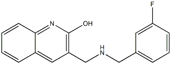 3-({[(3-fluorophenyl)methyl]amino}methyl)quinolin-2-ol 구조식 이미지