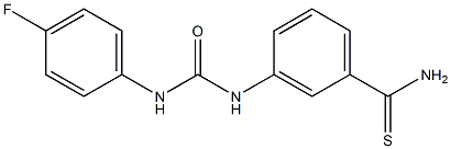 3-({[(4-fluorophenyl)amino]carbonyl}amino)benzenecarbothioamide 구조식 이미지