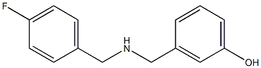 3-({[(4-fluorophenyl)methyl]amino}methyl)phenol 구조식 이미지