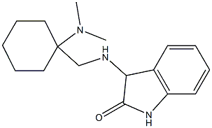 3-({[1-(dimethylamino)cyclohexyl]methyl}amino)-2,3-dihydro-1H-indol-2-one 구조식 이미지