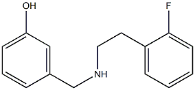 3-({[2-(2-fluorophenyl)ethyl]amino}methyl)phenol Structure