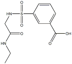 3-({[2-(ethylamino)-2-oxoethyl]amino}sulfonyl)benzoic acid Structure