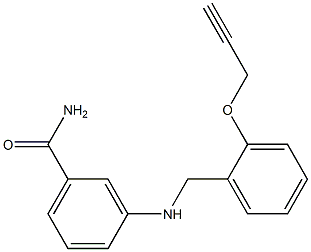 3-({[2-(prop-2-yn-1-yloxy)phenyl]methyl}amino)benzamide 구조식 이미지