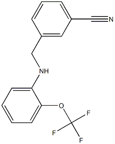 3-({[2-(trifluoromethoxy)phenyl]amino}methyl)benzonitrile 구조식 이미지