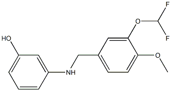 3-({[3-(difluoromethoxy)-4-methoxyphenyl]methyl}amino)phenol Structure