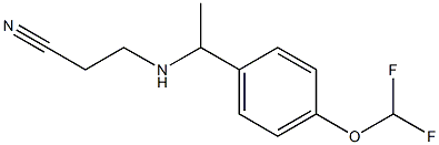 3-({1-[4-(difluoromethoxy)phenyl]ethyl}amino)propanenitrile Structure