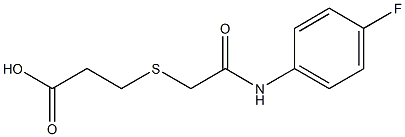 3-({2-[(4-fluorophenyl)amino]-2-oxoethyl}thio)propanoic acid 구조식 이미지