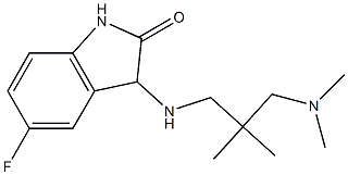 3-({2-[(dimethylamino)methyl]-2-methylpropyl}amino)-5-fluoro-2,3-dihydro-1H-indol-2-one Structure