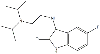 3-({2-[bis(propan-2-yl)amino]ethyl}amino)-5-fluoro-2,3-dihydro-1H-indol-2-one Structure